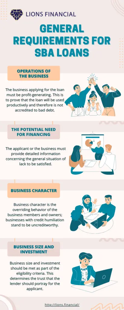 Financial and Insurance Requirements for SBA Loans - Lions Financial